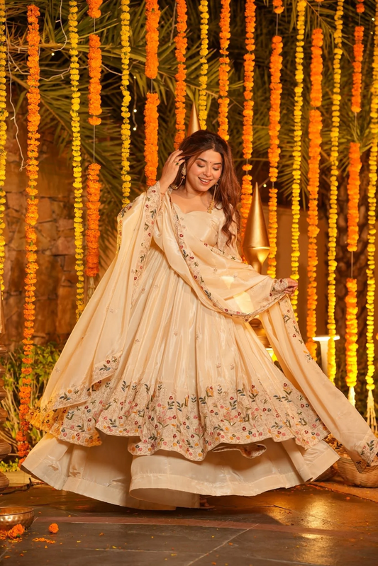 Saanvi Floral Wedding Wear Anarkali Set