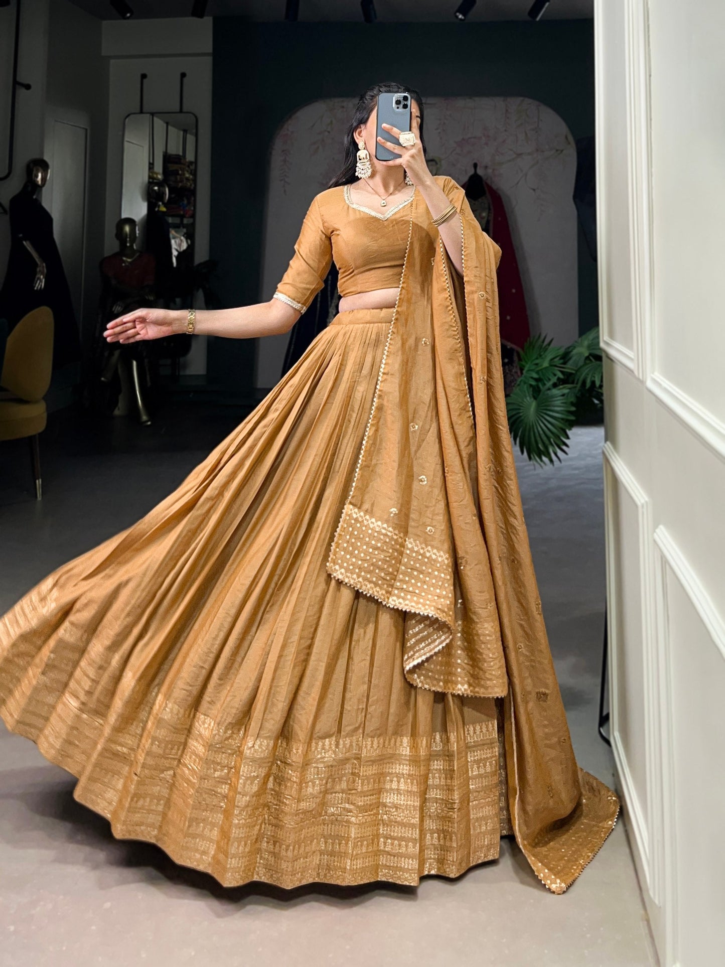 The Royal Muse Embroidered Elegance in Every Drape