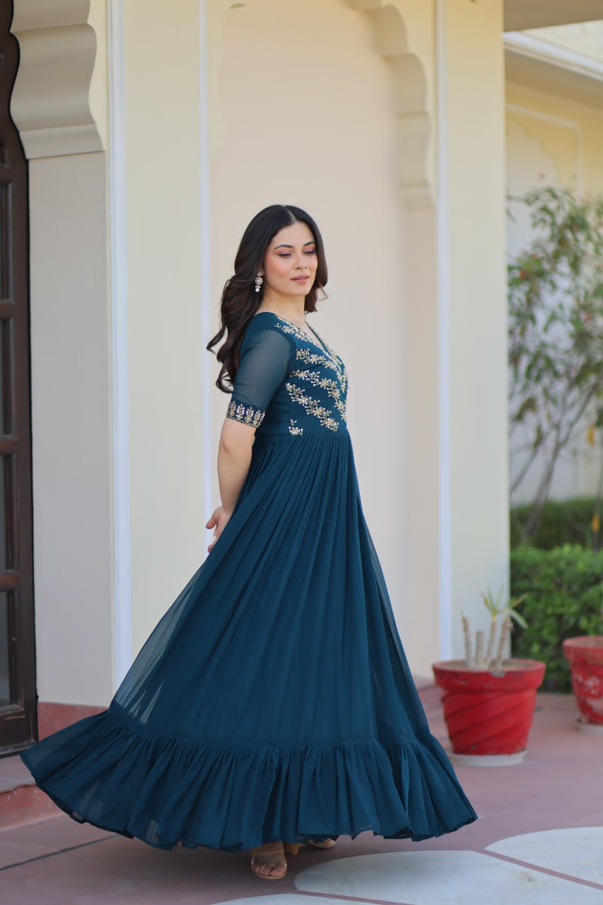 Tanvi Elegant Bloom Anarkali Dress
