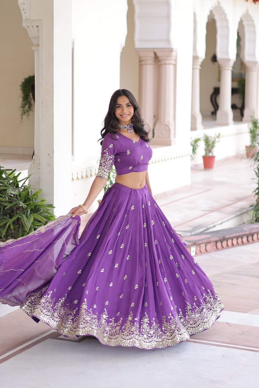 Karishma Vichitra Silk Embroidered work Lehenga Choli