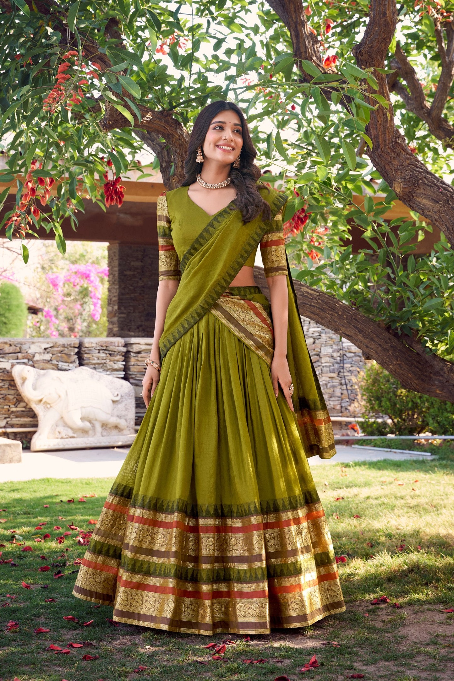 Vritika woven in Chanderi and zari Lehenga Choli