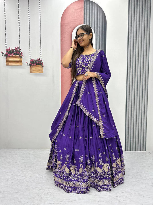 Vedika Embroidery Thread Work New Festival Lehenga Choli