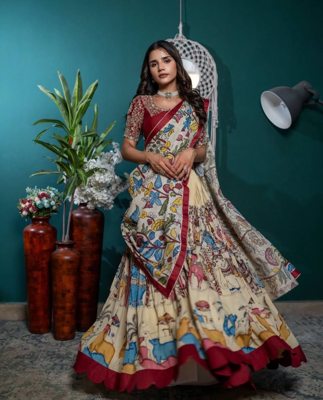 Bazaar-e-Kahani – Kalamkari Lehenga Choli