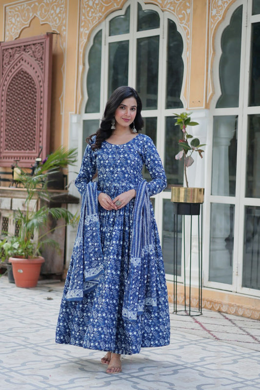 Morni Beautiful Printed Anarkali Dresses Success