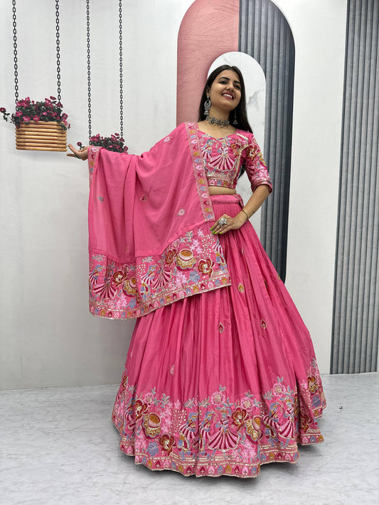 Aaradhya Sunshine Hand Embroidered Lehenga Choli