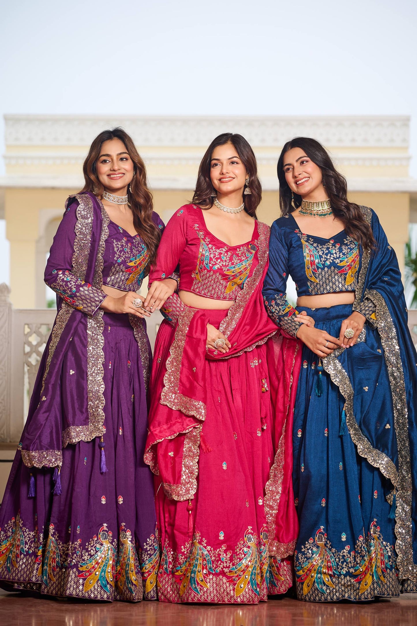 Naira’s Regal Aura: Heavy Embroidery Sequence & Thred Work Lehenga Choli