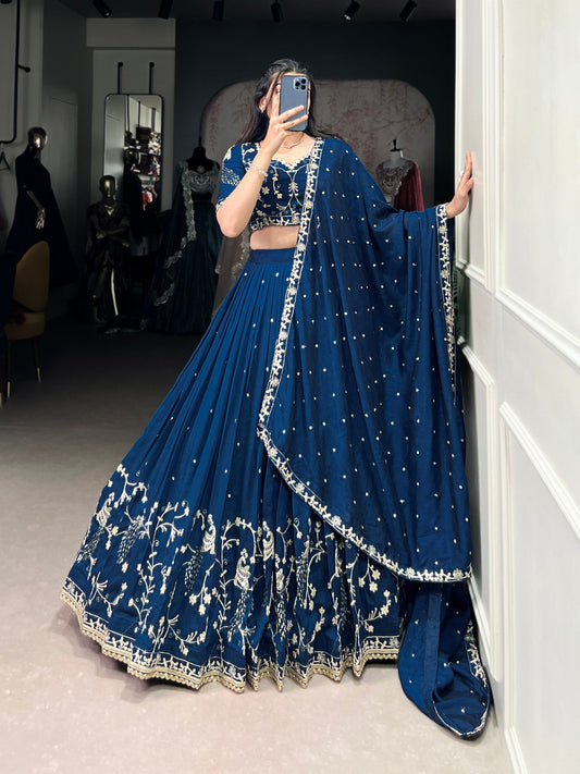 Taarini Traditional Vichitra Silk Lehenga