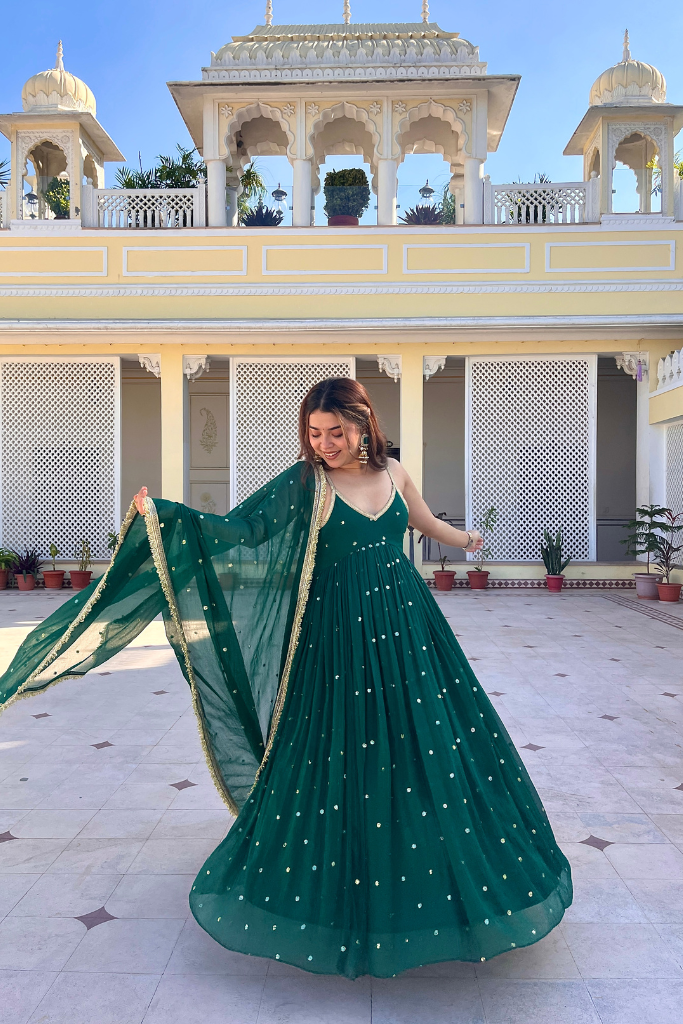 Vritika Green Anarkali Suit Set