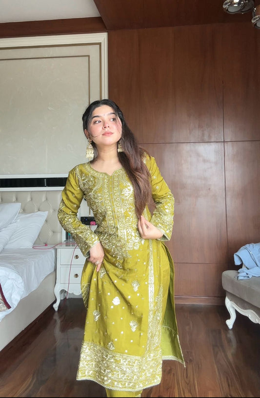 Ishani Chinon Silk Sequence & Embroidery Work Salwar Suit