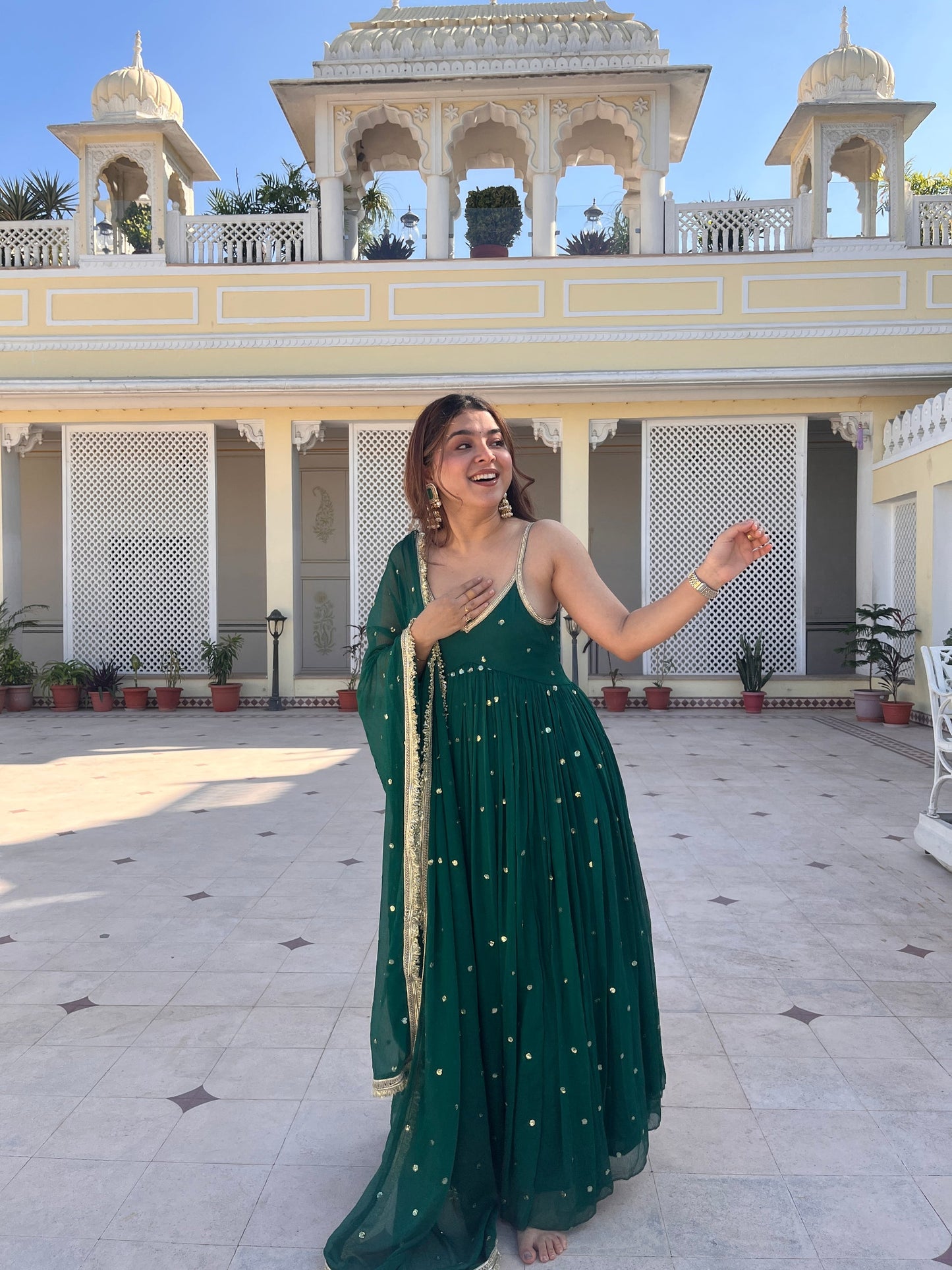 Vritika Green Anarkali Suit Set