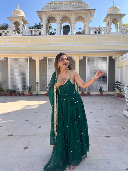 Vritika Green Anarkali Suit Set