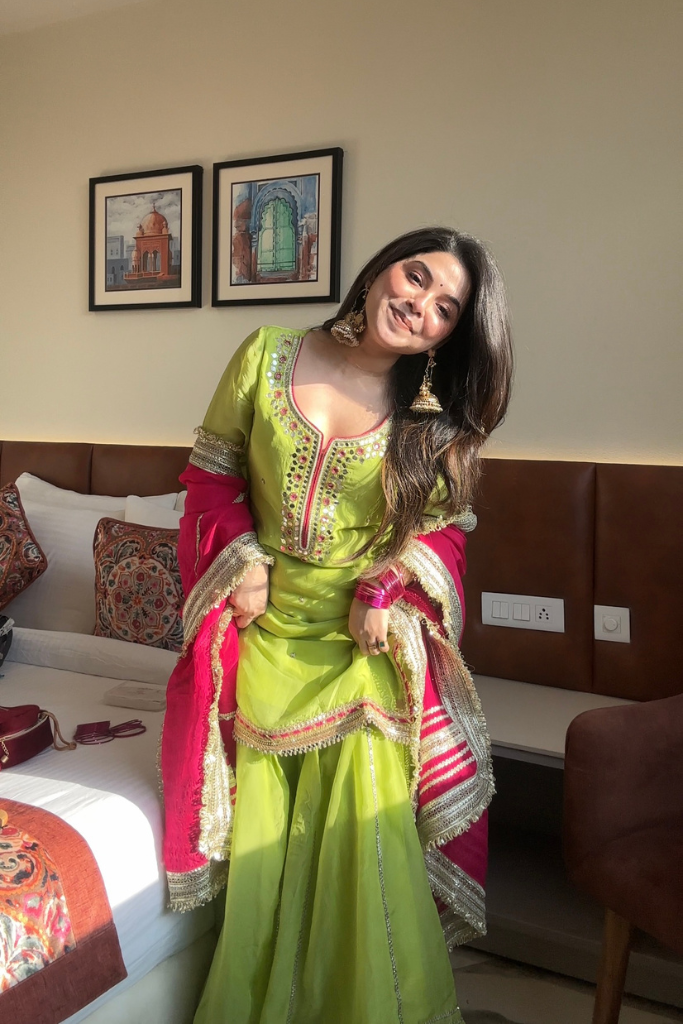 Khwahish Neon Sharara Set