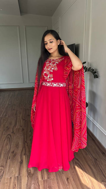 Isha Stunning Gown Dupatta Set