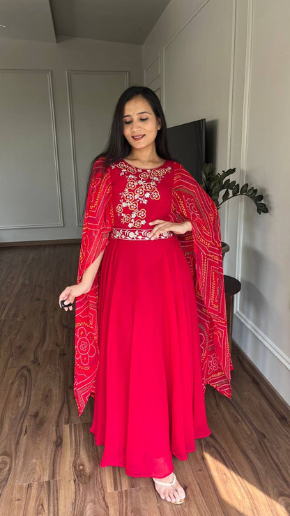 Isha Stunning Gown Dupatta Set