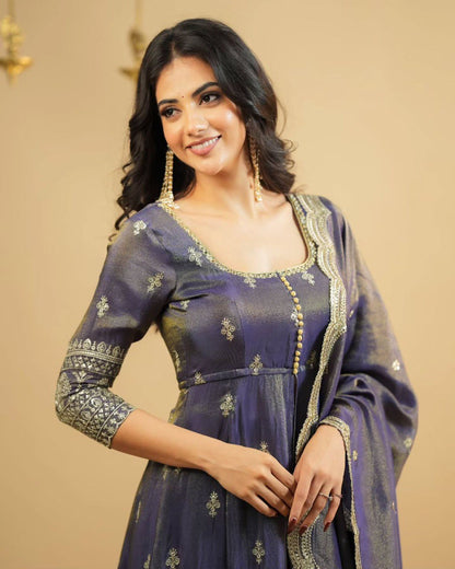 Aanya Royal Purple Festive Wear Lehenga Set