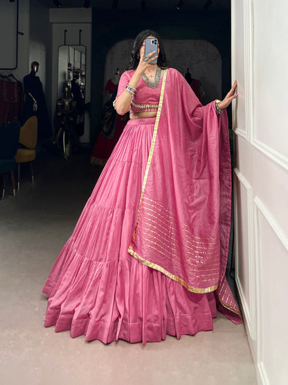 Pretty in Pink whispers culture  Pure Chanderi Lehenga Choli