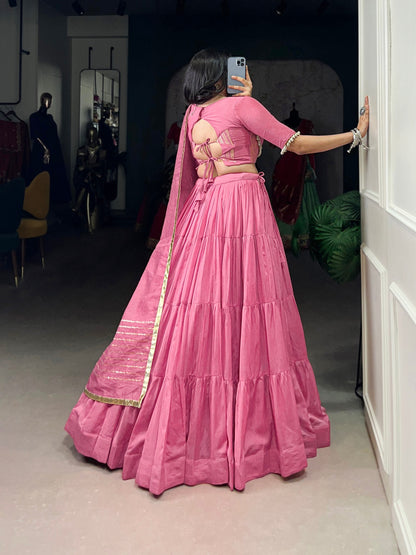 Pretty in Pink whispers culture  Pure Chanderi Lehenga Choli