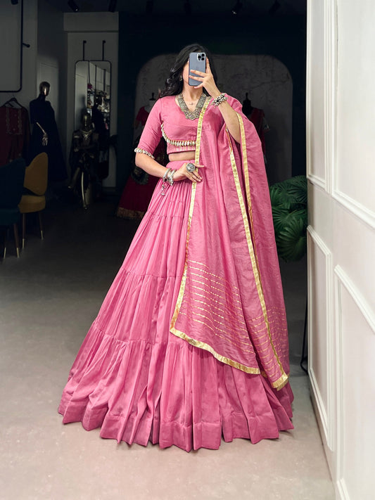 Pretty in Pink whispers culture  Pure Chanderi Lehenga Choli