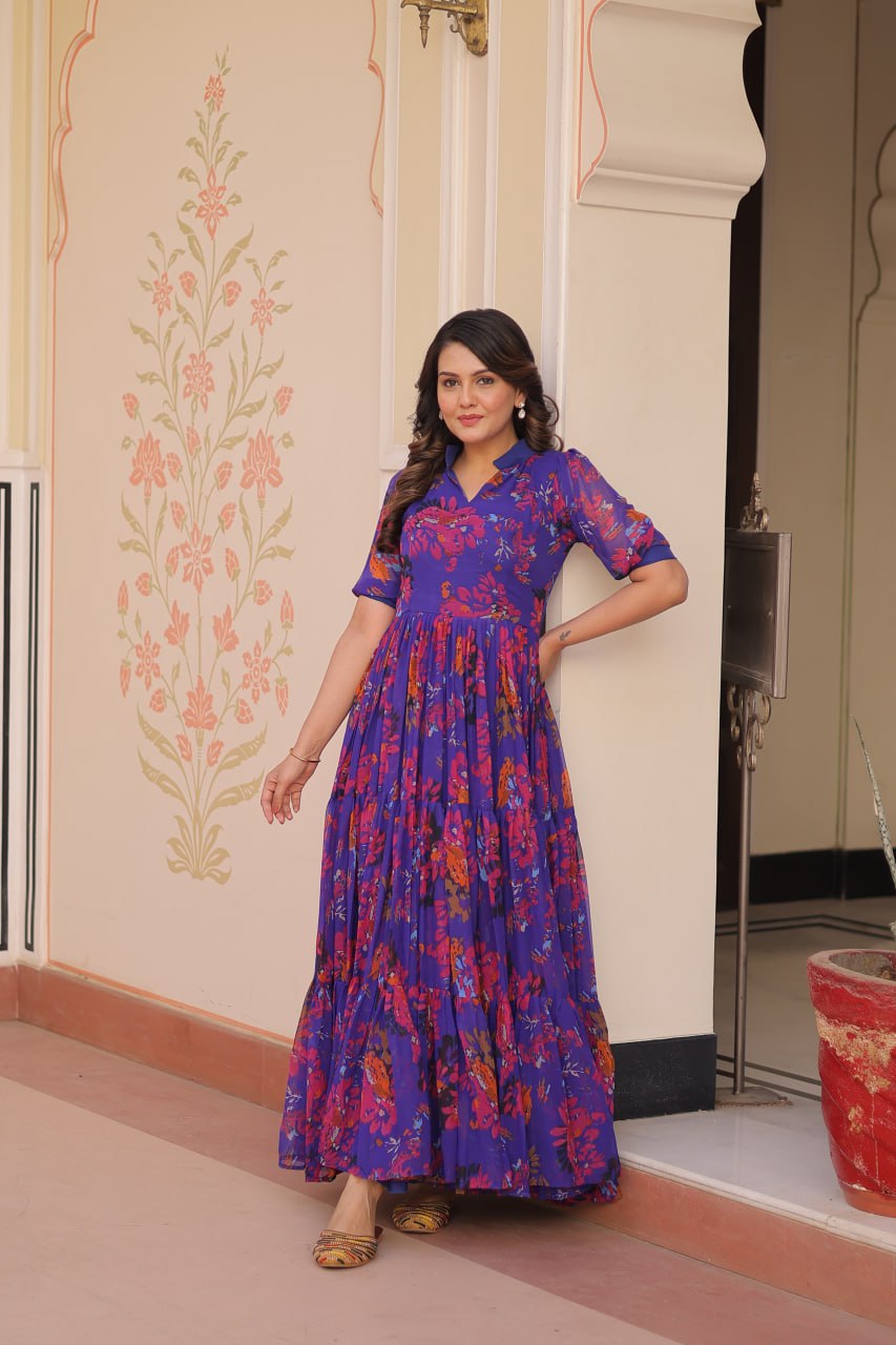 Prisha Blossom and Breeze Readymade Fully Flair Gown