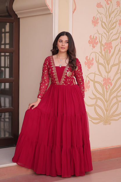 Sunehri Saaz Premium Readymade Gown