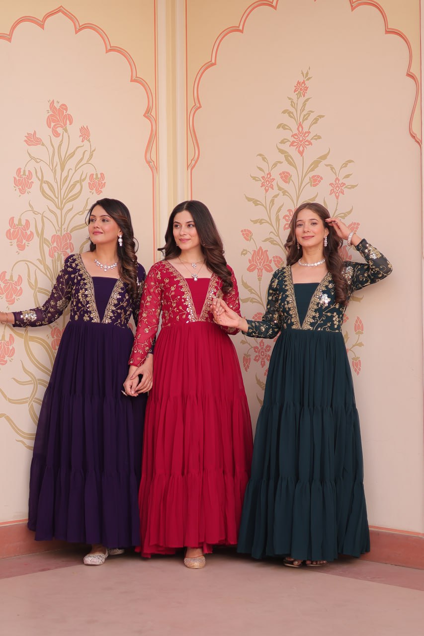 Sunehri Saaz Premium Readymade Gown