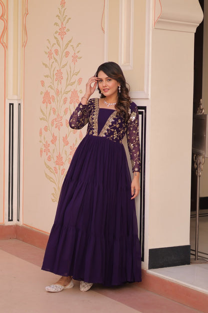 Sunehri Saaz Premium Readymade Gown