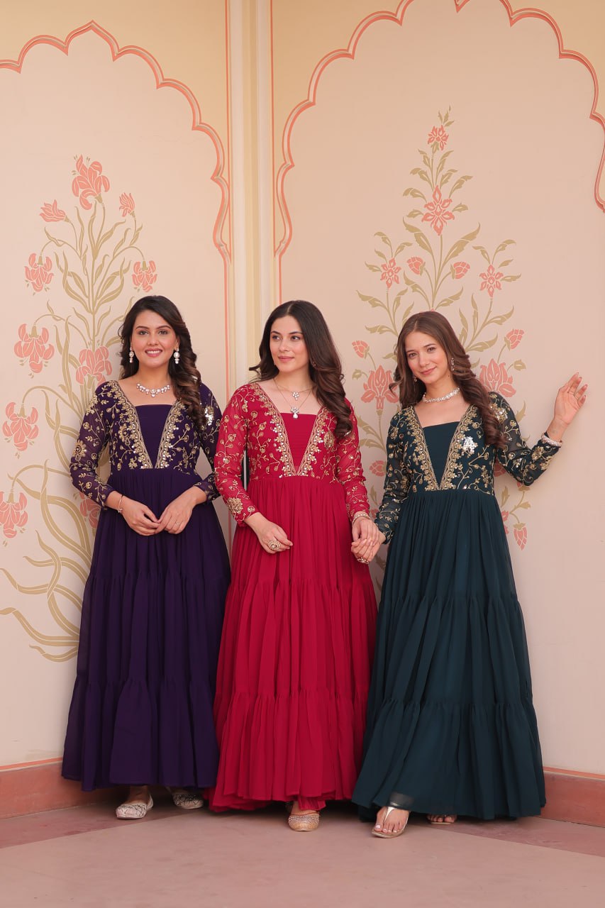 Sunehri Saaz Premium Readymade Gown