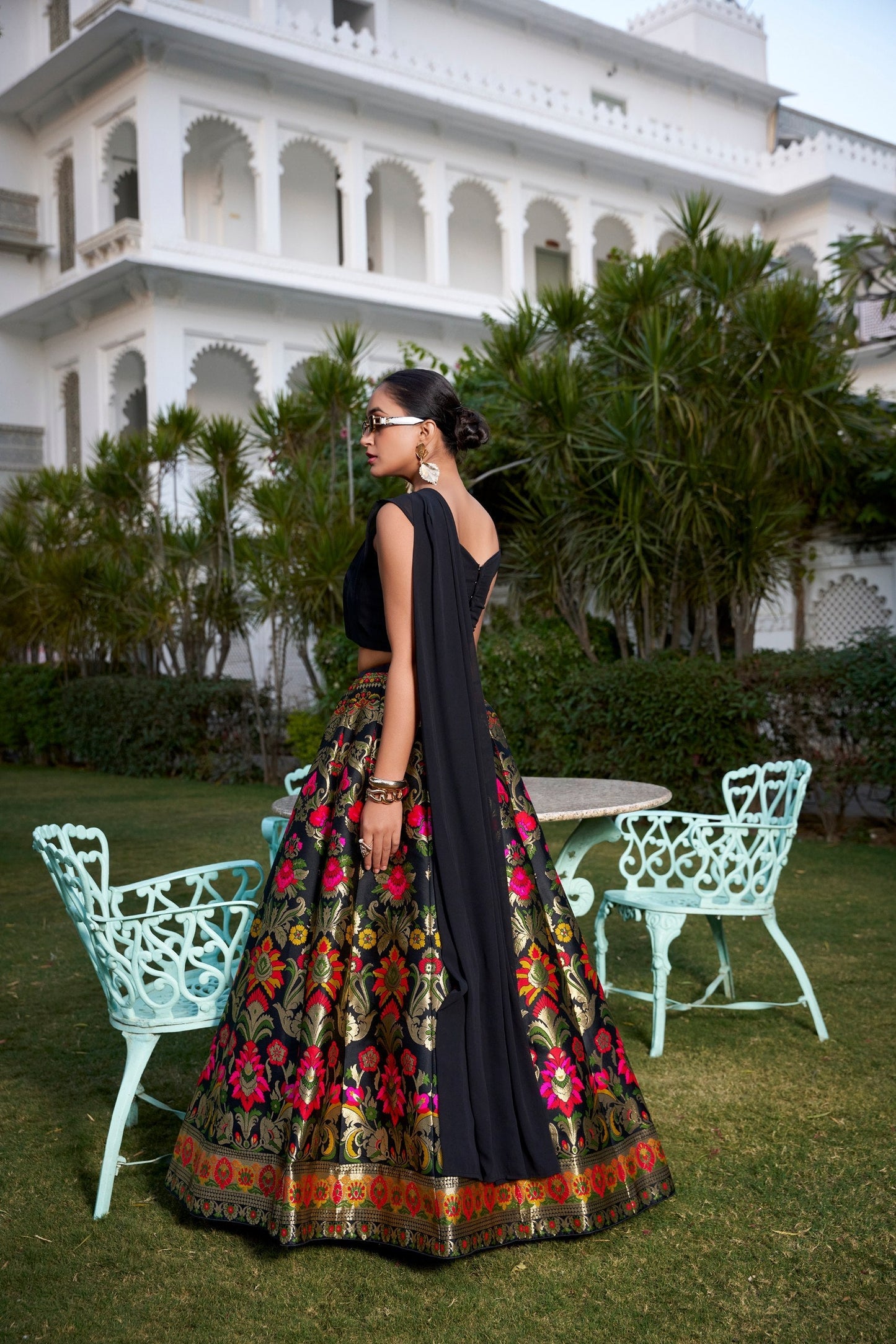 Royal Rich Banarasi Black Lehenga Choli