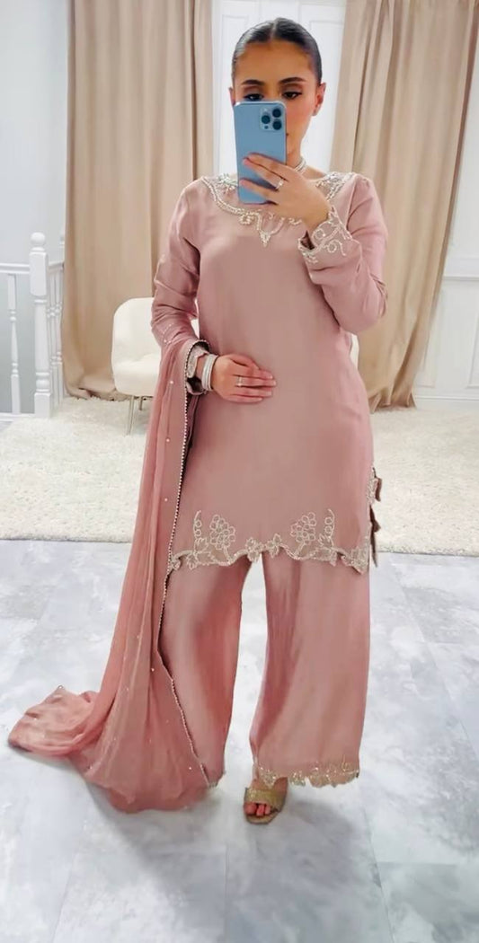 Blush Bloom Dusty Rose Pink Suit Set