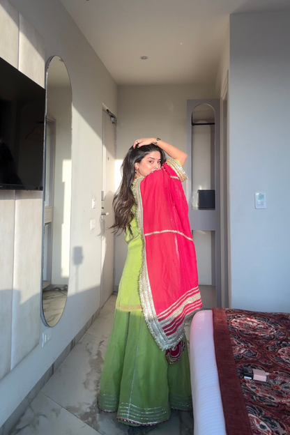 Khwahish Neon Sharara Set