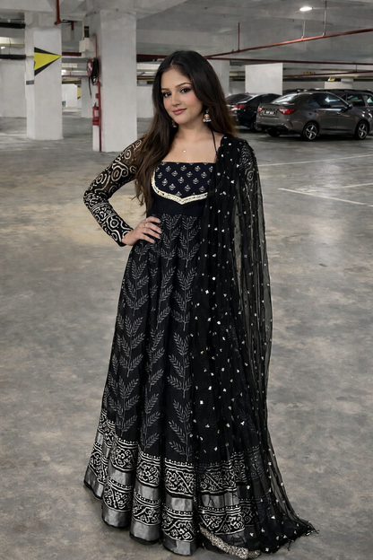 Ridhima Designer Maslin Cotton Digital Print Anarkali Set