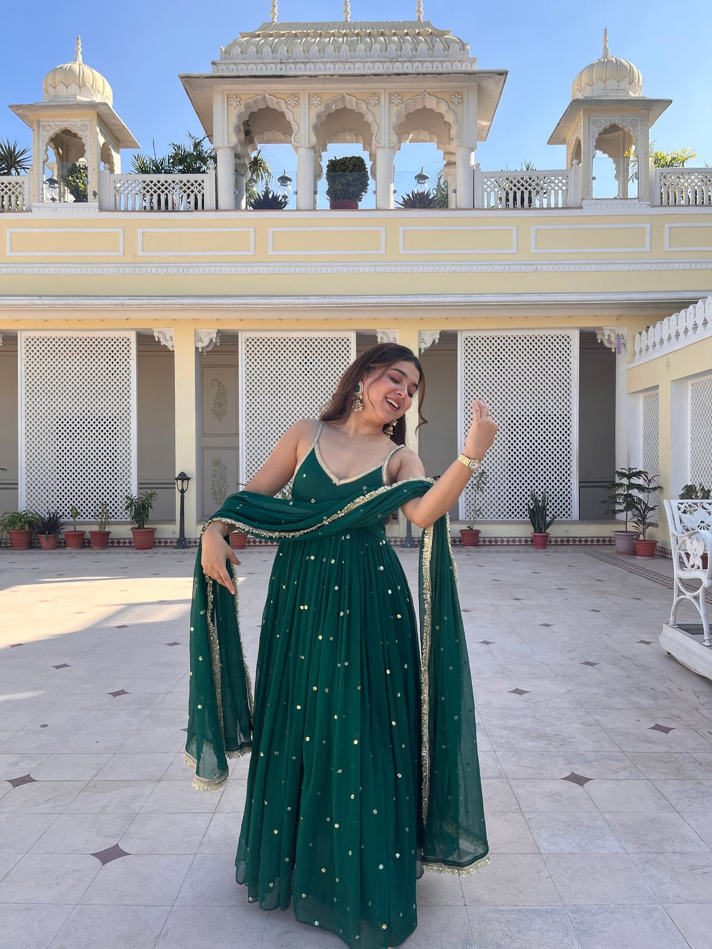 Vritika Green Anarkali Suit Set