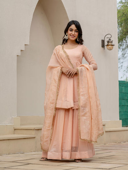 Aarvi Crimson Blush Kurta Set