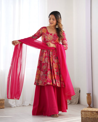 Launching  Classic Romansilk Chanderi Print Fabric Kediya Set