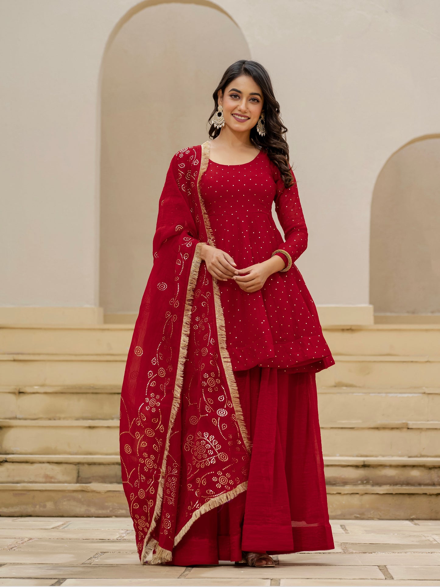 Aarvi Crimson Blush Kurta Set
