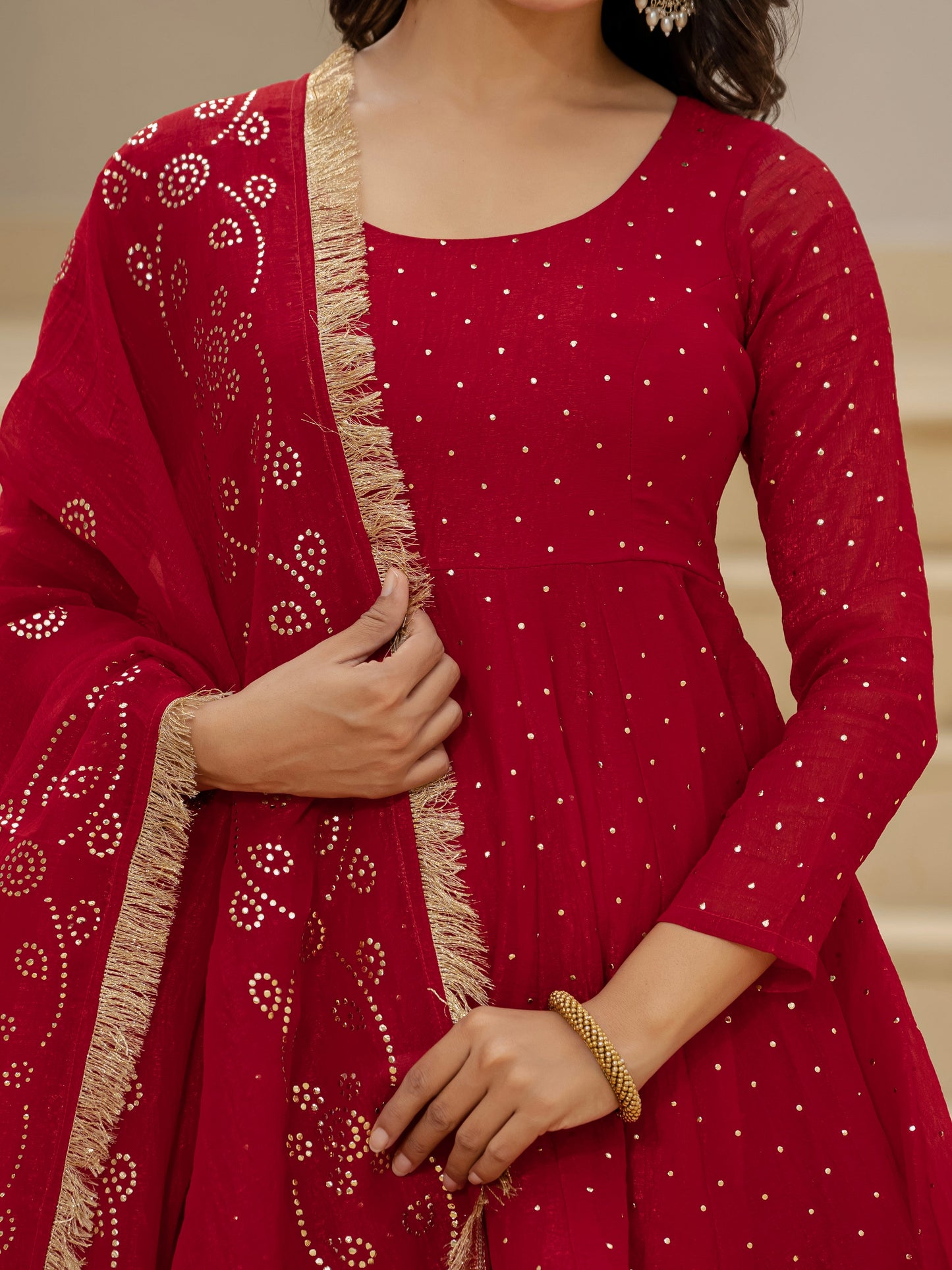 Aarvi Crimson Blush Kurta Set