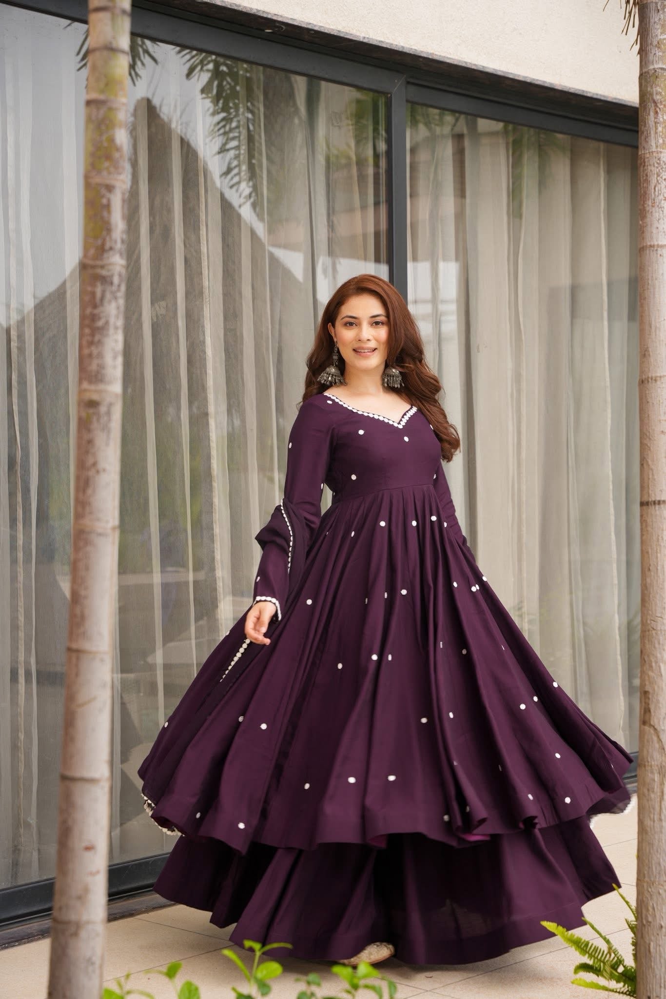 Zerina’s Majestic Glow Anarkali Gown