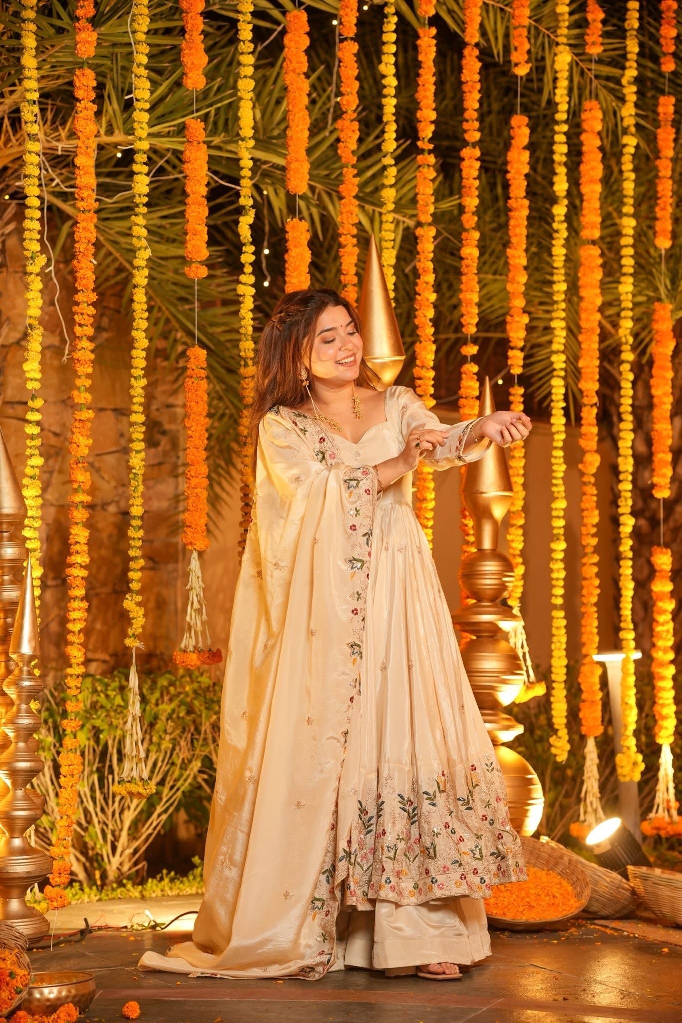 Saanvi Floral  Wedding Wear Anarkali Set