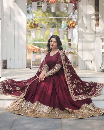 Ethereal Elegance Designer Long Anarkali Set