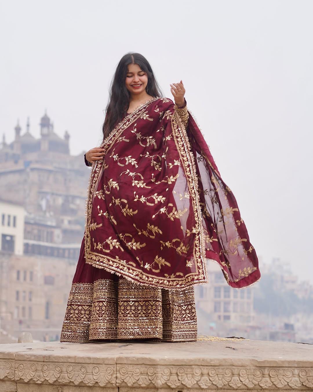 Ethereal Elegance Designer Long Anarkali Set