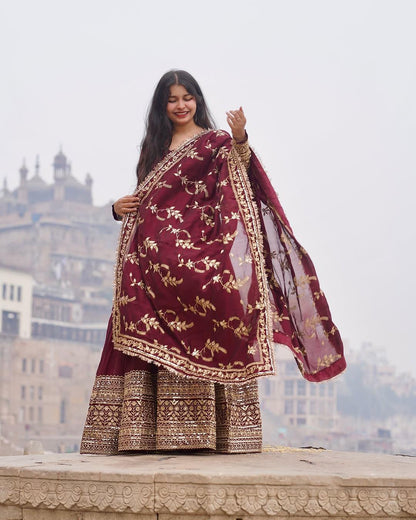 Ethereal Elegance Designer Long Anarkali Set