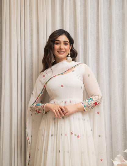 Pearl Glow Embroidered Suit Set