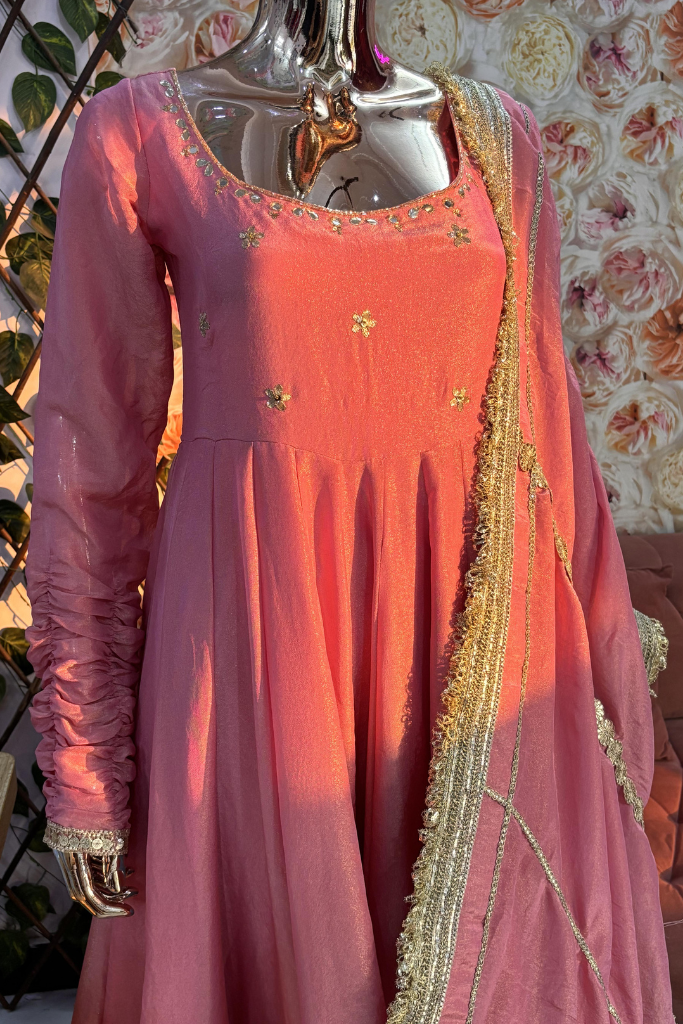Nargis Pink Premium Anarkali Suit Set