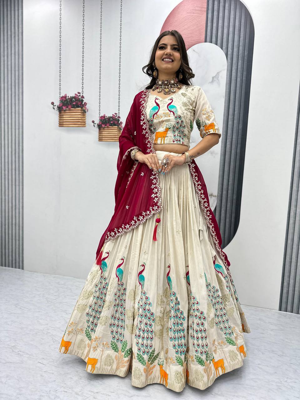 Flares of Grace A Celebration of Beauty in Lehenga Choli Ensembles