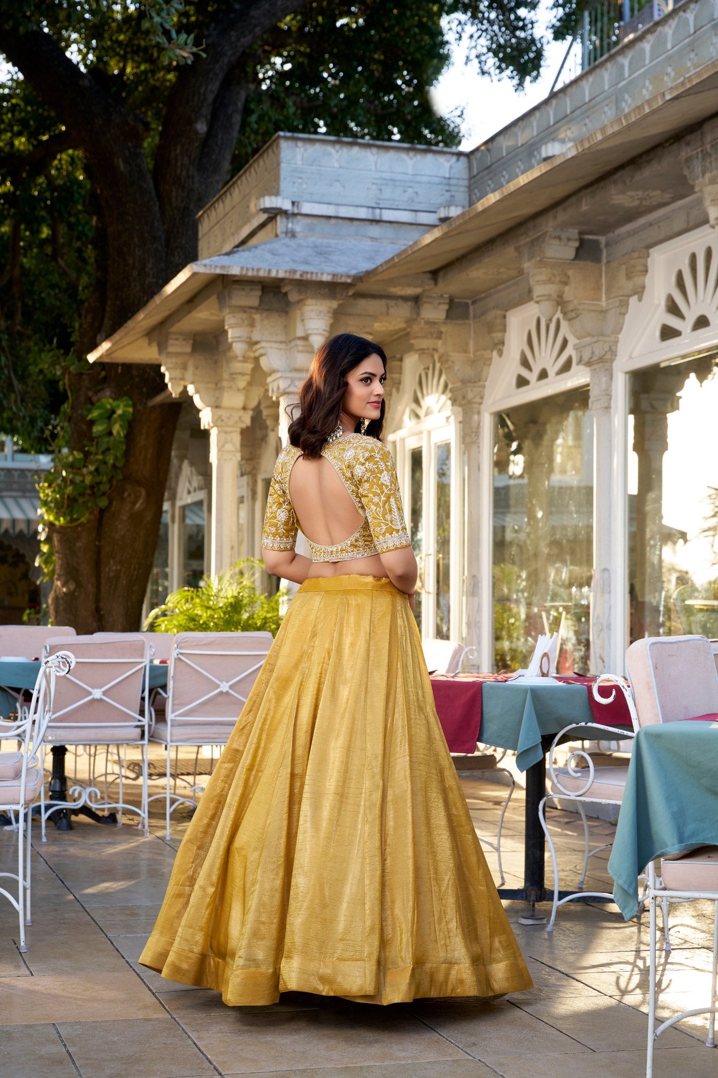 Twinkling Elegance Zari and Embroidery Lehenga for Special Occasions