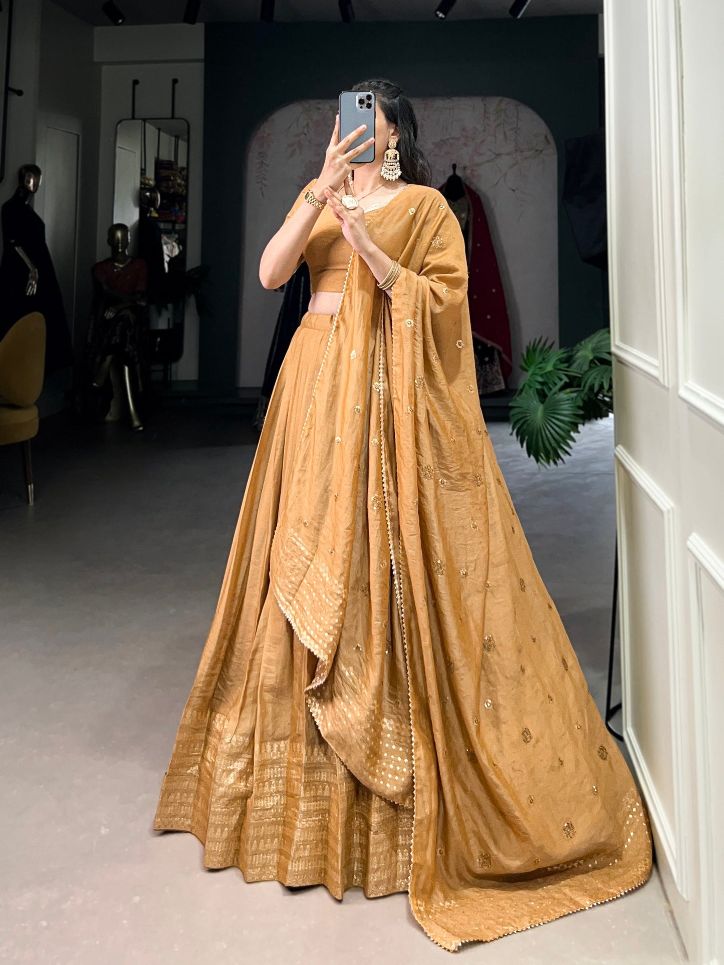 The Royal Muse Embroidered Elegance in Every Drape