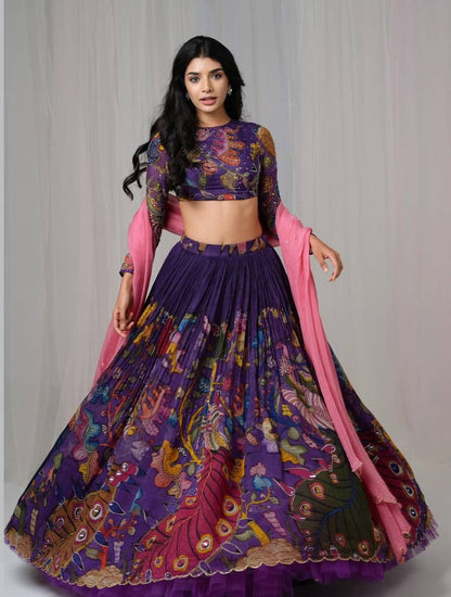 Kalamkari Printed Cotton Lehenga Choli