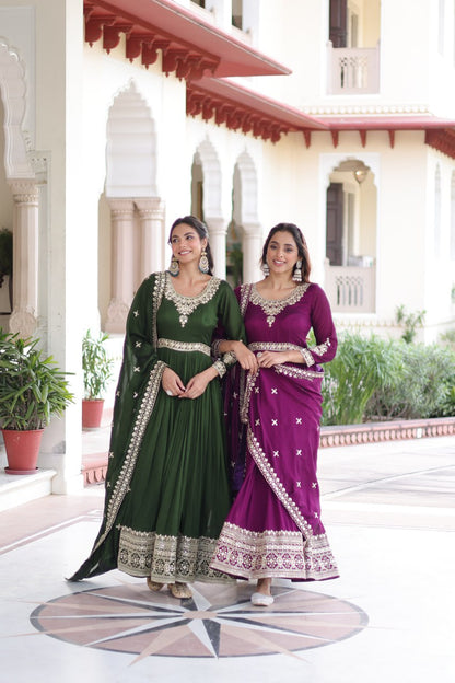 Riwaayat Designer Embroidered Gown with Dupatta