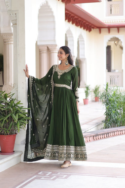 Riwaayat Designer Embroidered Gown with Dupatta