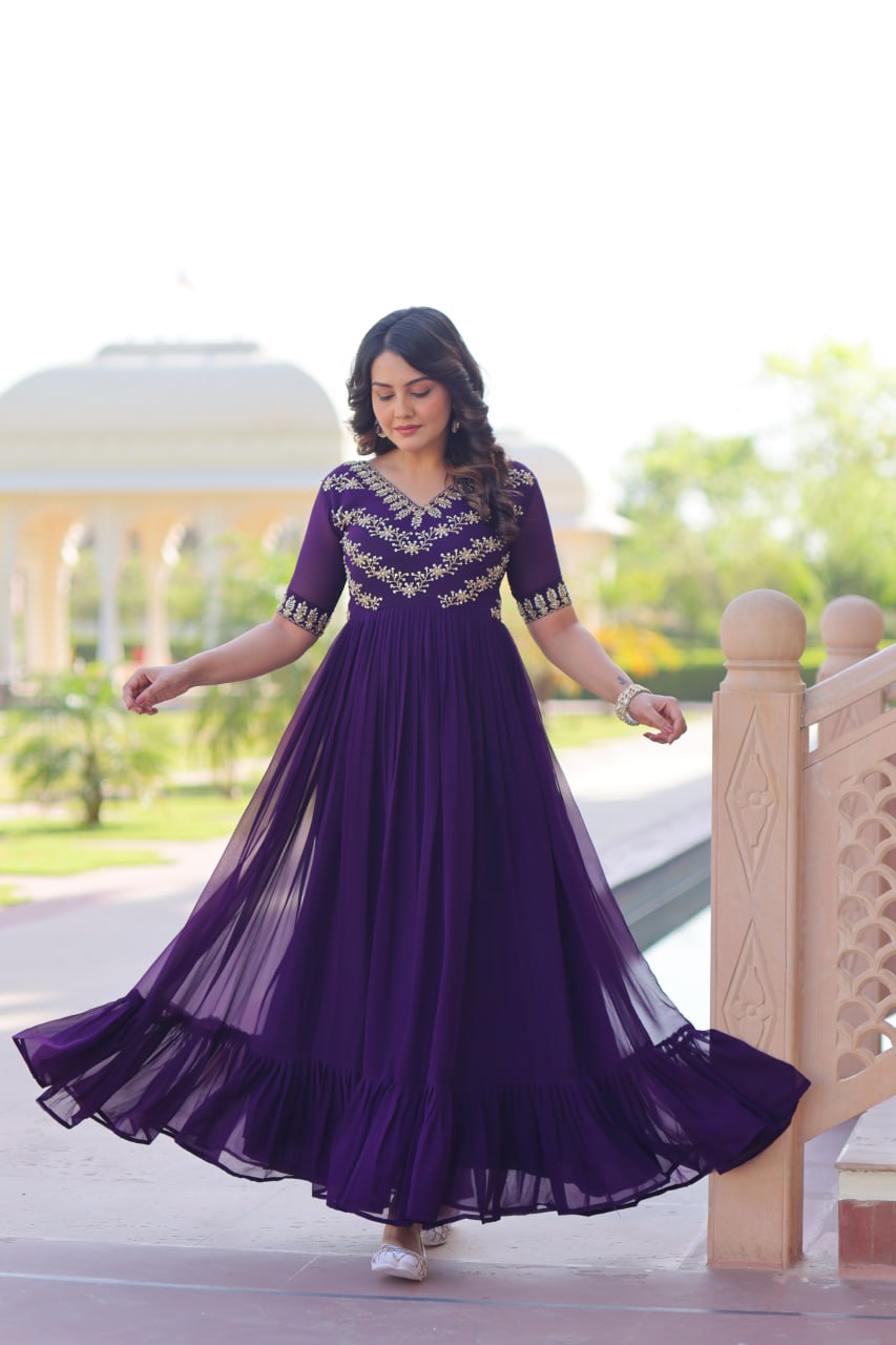 Tanvi Elegant Bloom Anarkali Dress